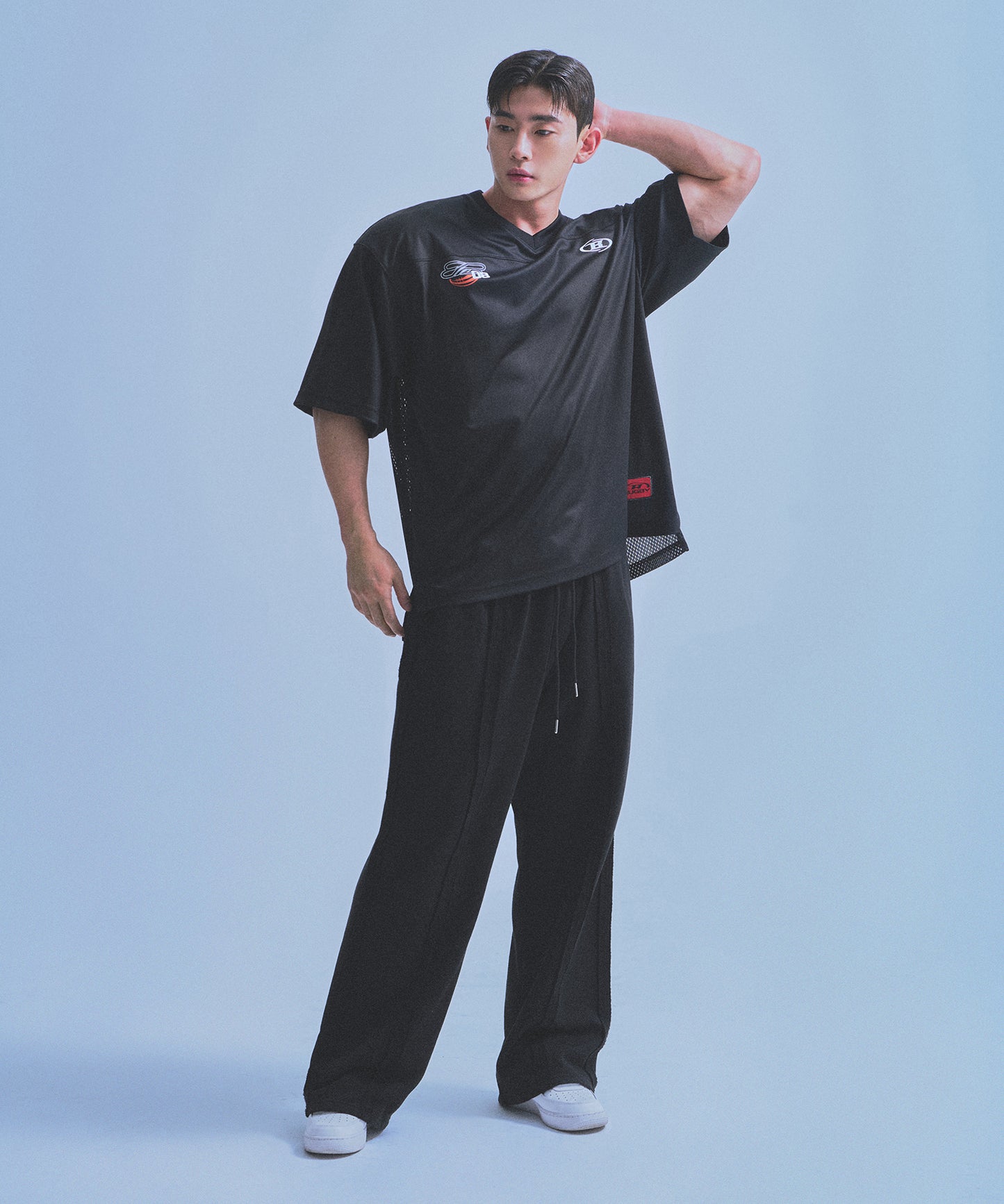 08 RUGBY JERSEY T-SHIRTS [BLACK]