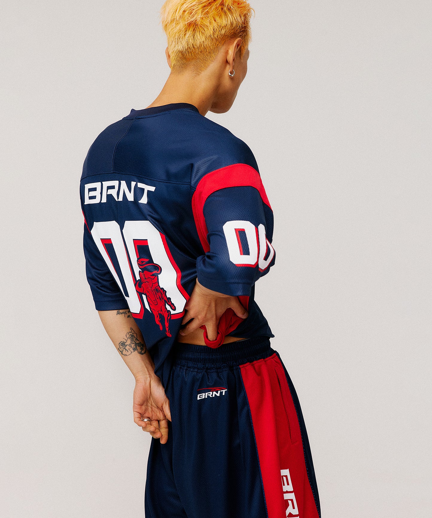 [4/7 Sale] MESH FOOTBAL JERSEY T-SHIRTS [NAVY]