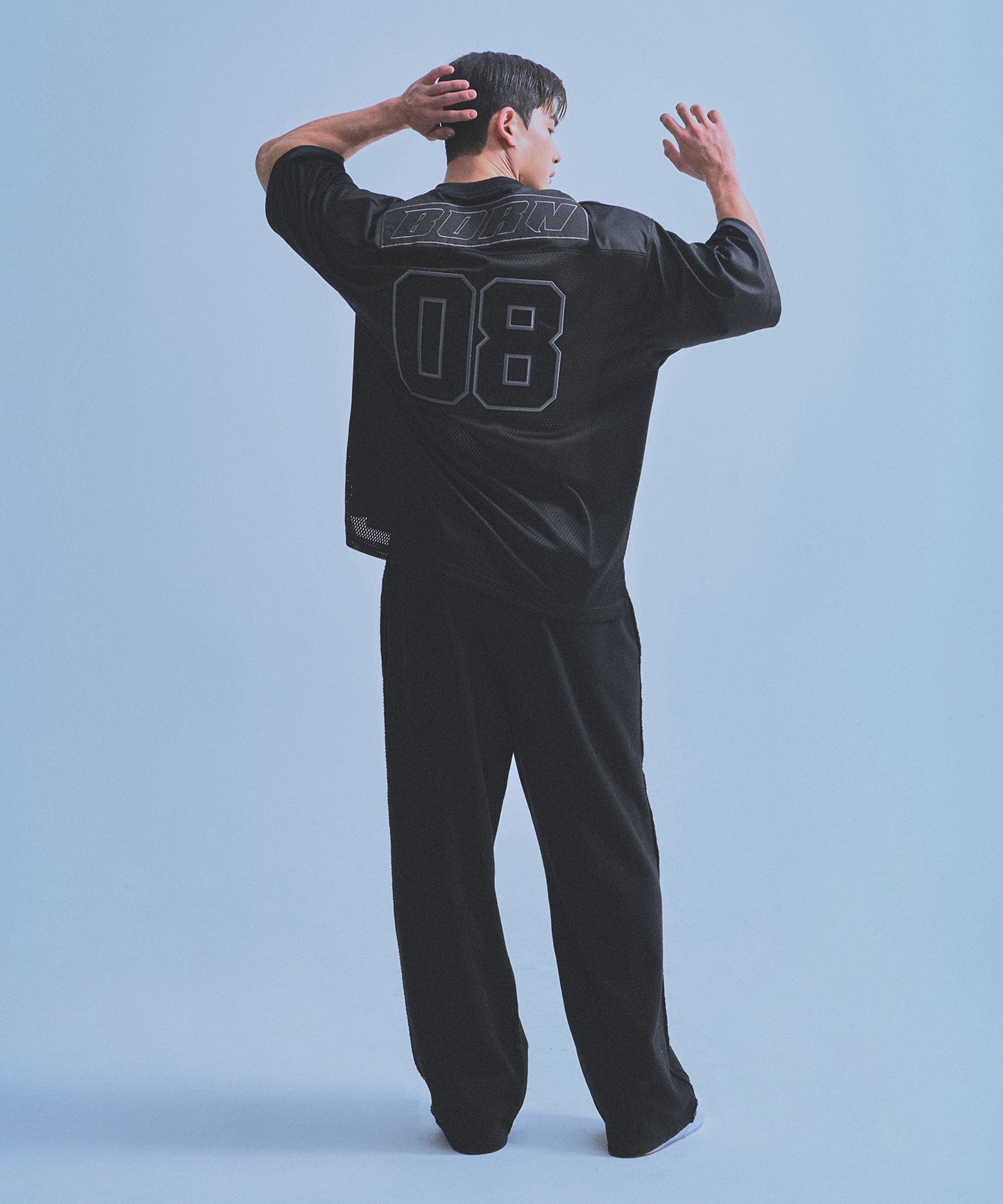 08 RUGBY JERSEY T-SHIRTS [BLACK]