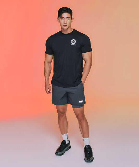 OUTBAND BRN ACTIVE SHORTS [CHARCOAL]