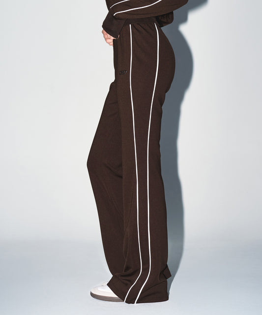 W PIPING LINE BOOTS CUT PANTS [BROWN]