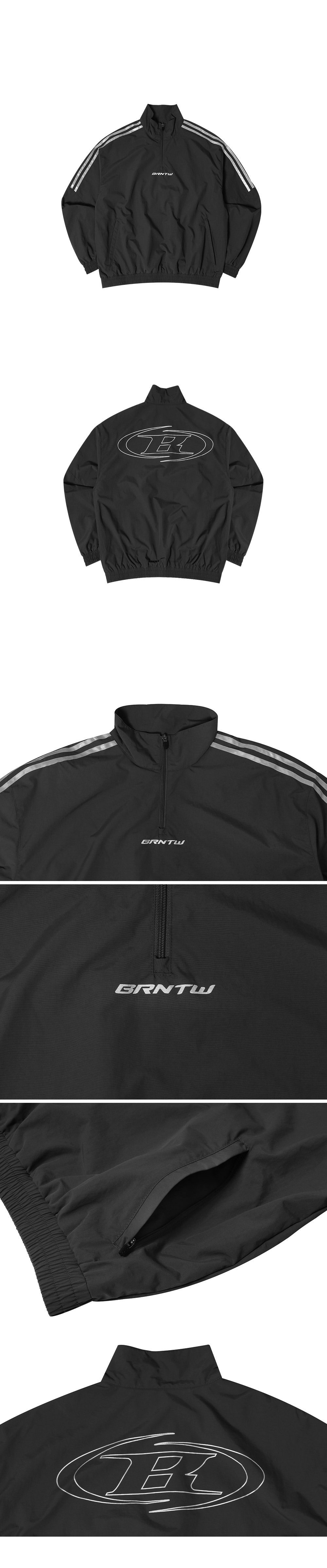 REFLECTIVE LINE BIG SYMBOL ANORAK JACKET [BLACK]