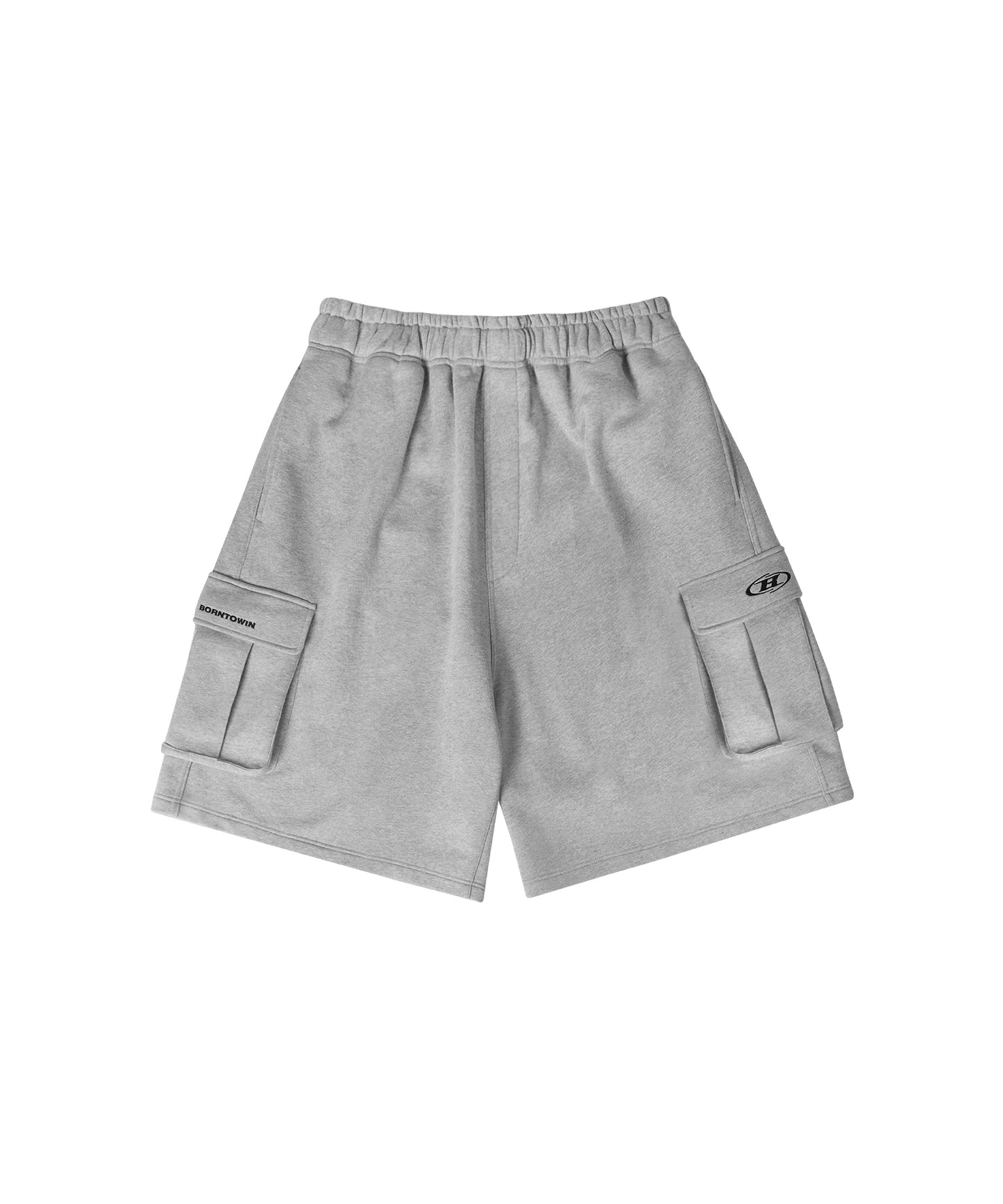 SYMBOL LOGO CARGO BERMUDA PANTS [MELANGE GREY]