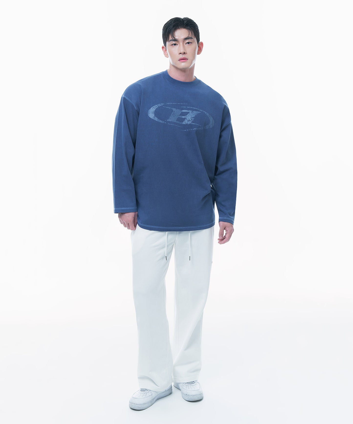 CRACK B PIGMENT LONGSLEEVE [BLUE]