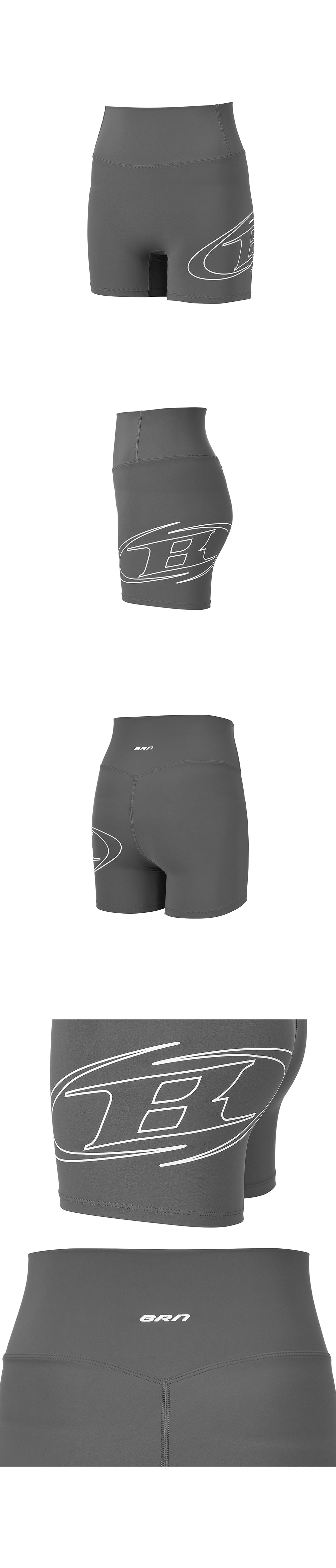 W STROKE B 3.5 BIKER SHORTS [CHARCOAL]