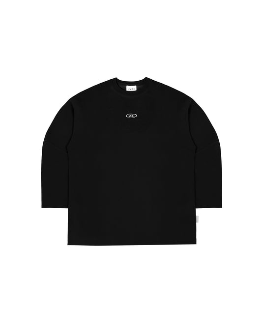 SILVER B OVER FIT LONGSLEEVE [BLACK]