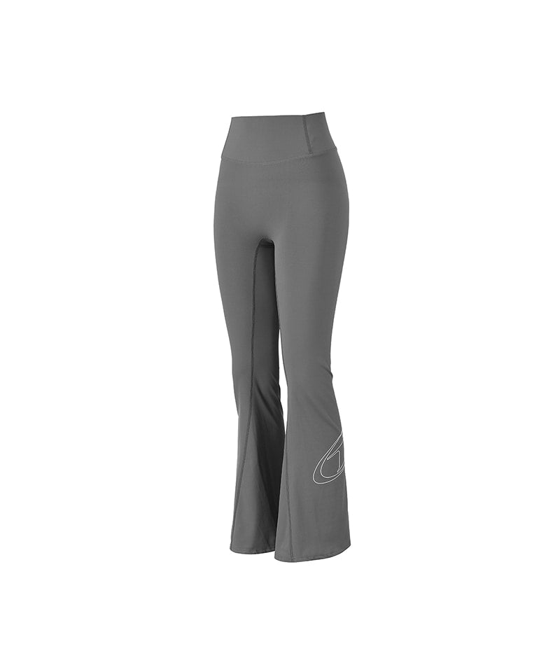 W STROKE B FLEECE BOOTS CUT LEGGINGS [CHARCOAL]