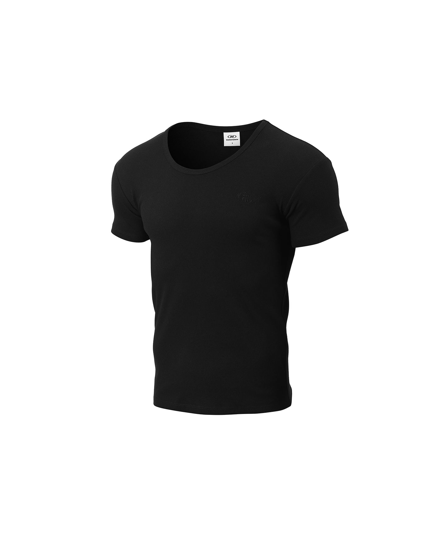 WINNER RIBBED MUSCLE FIT T-SHIRTS [BLACK]