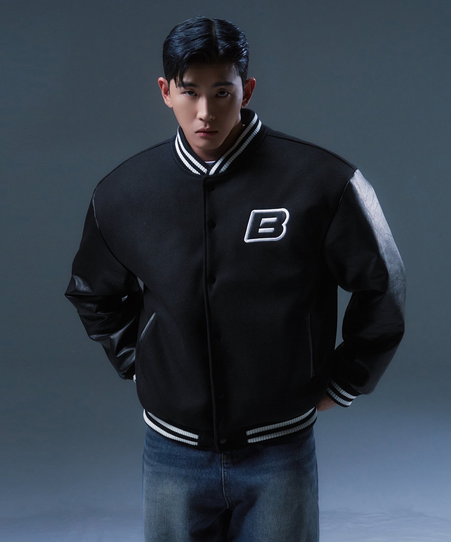 VARSITY QUILTING JACKET [BLACK]