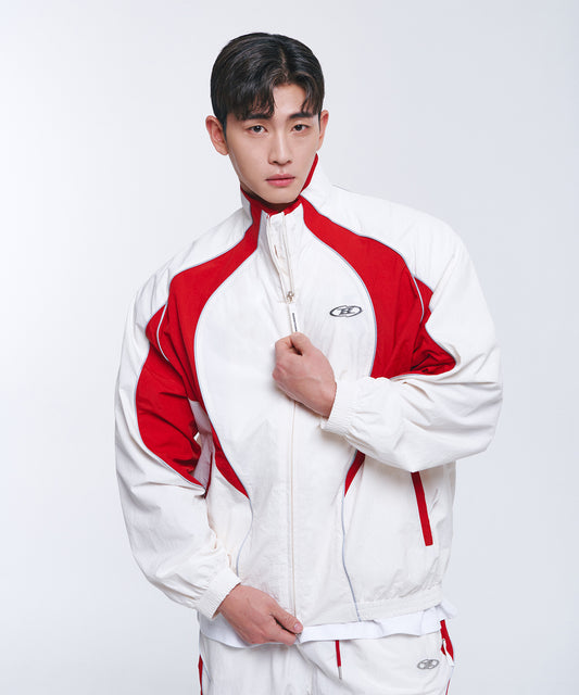 NYLON BLOCK JACKET [WHITE]
