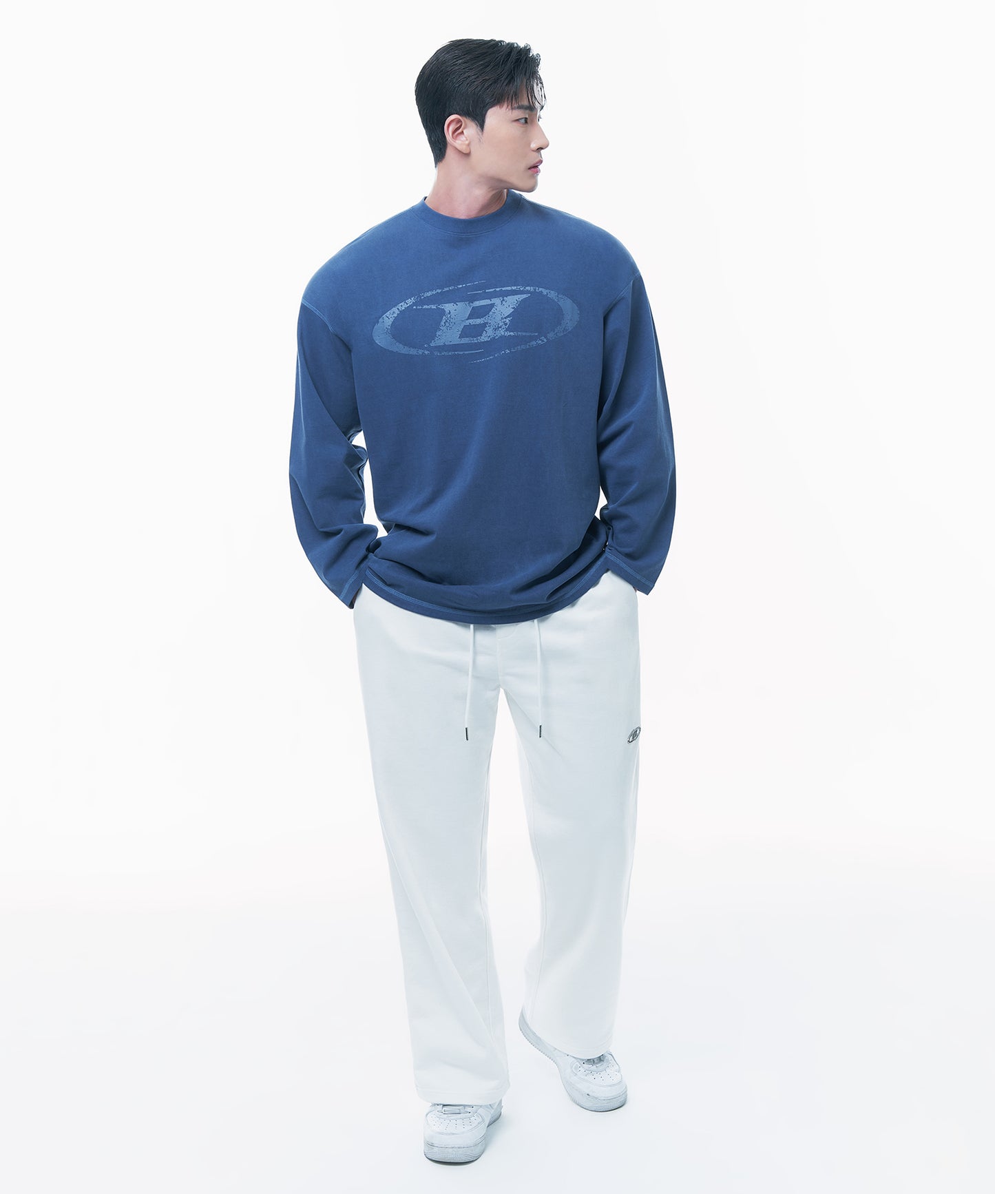 CRACK B PIGMENT LONGSLEEVE [BLUE]