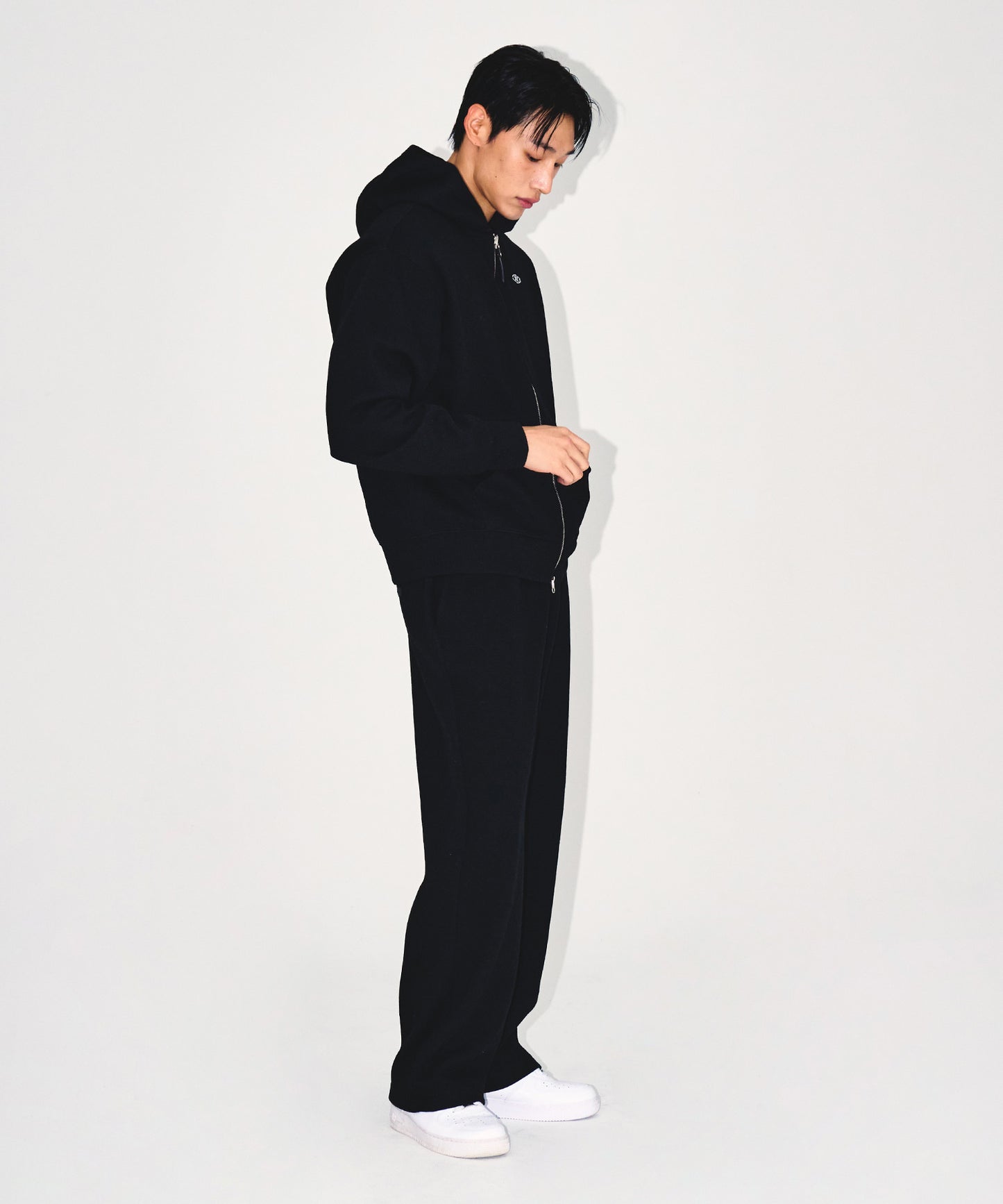 KNIT LIKE WIDE PANTS [BLACK]