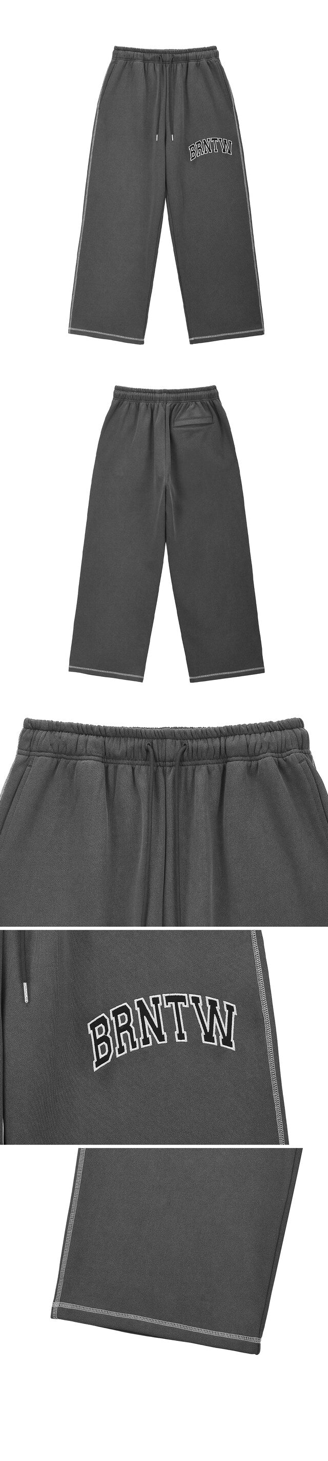 PIGMENT DYEING WIDE PANTS [CHARCOAL]