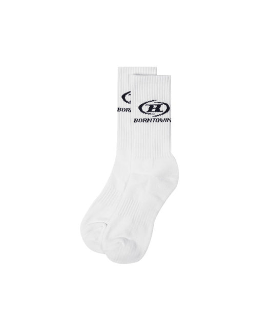 SYMBOL B LOGO SOCKS [WHITE]