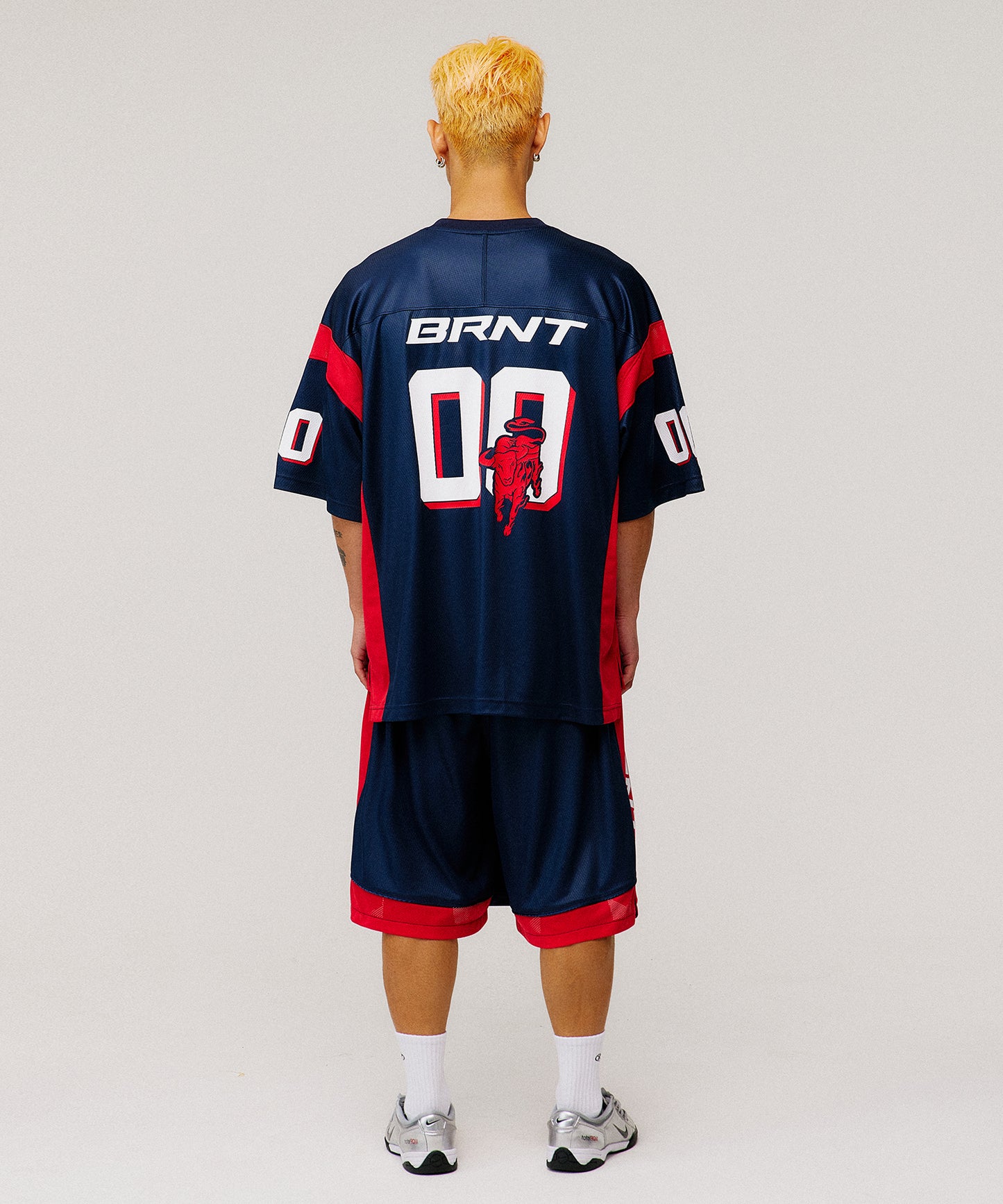 [4/7 Sale] MESH FOOTBAL JERSEY T-SHIRTS [NAVY]
