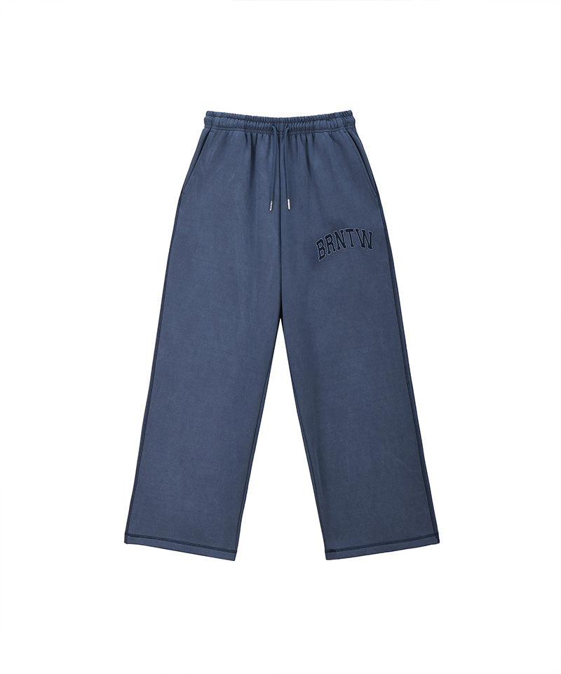 W PIGMENT DYEING SEMI WIDE PANTS [BLUE]