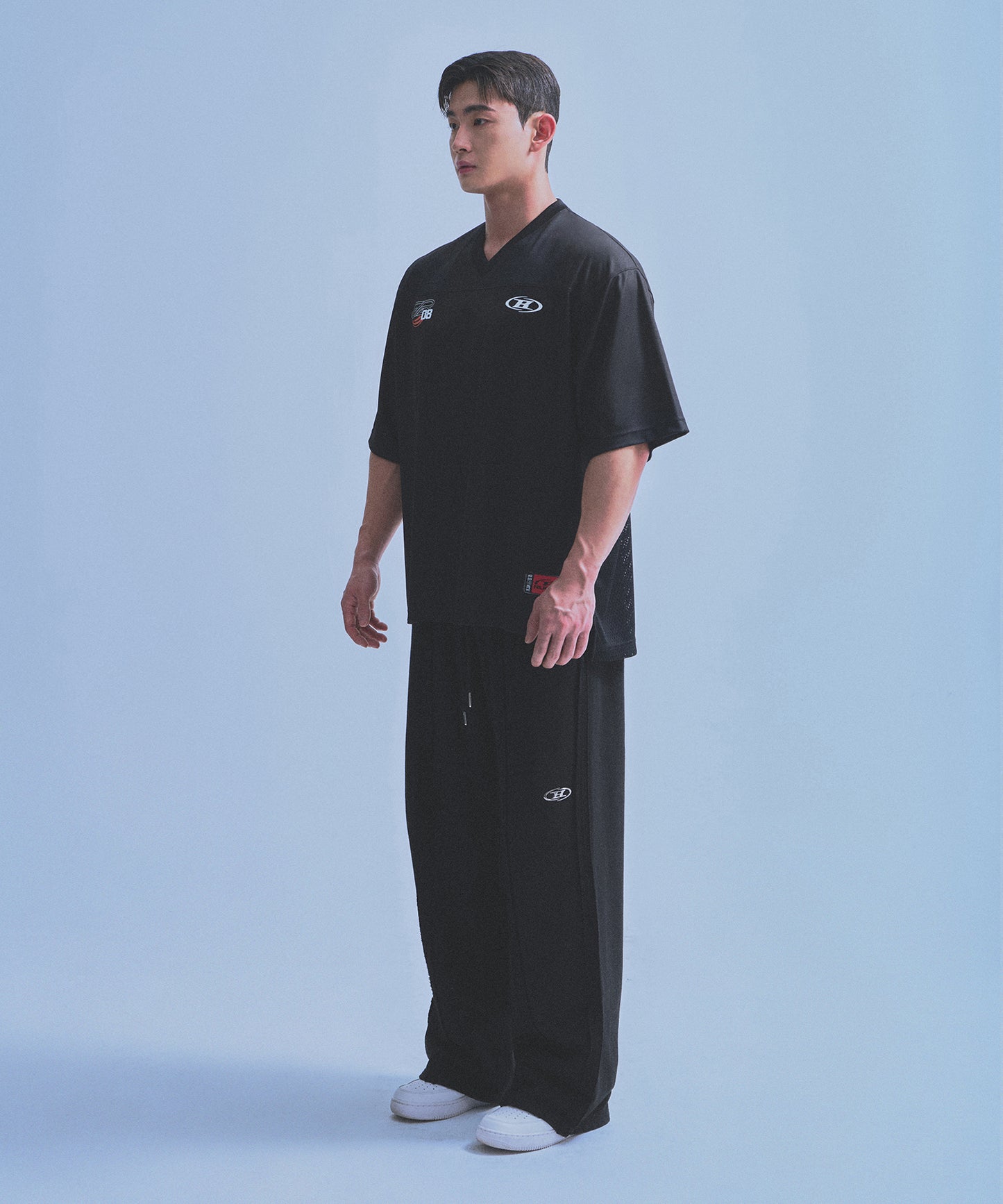 08 RUGBY JERSEY T-SHIRTS [BLACK]