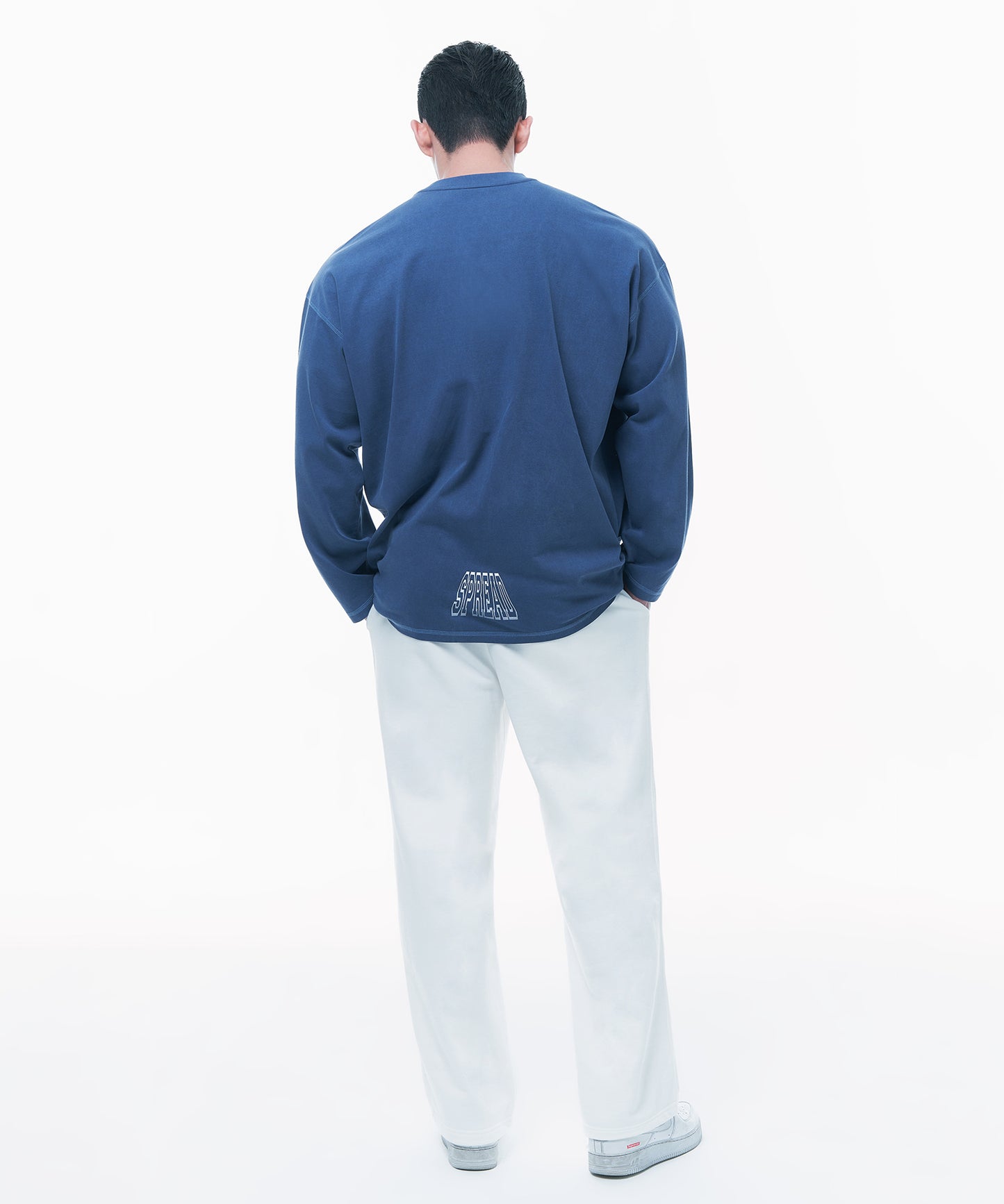 CRACK B PIGMENT LONGSLEEVE [BLUE]