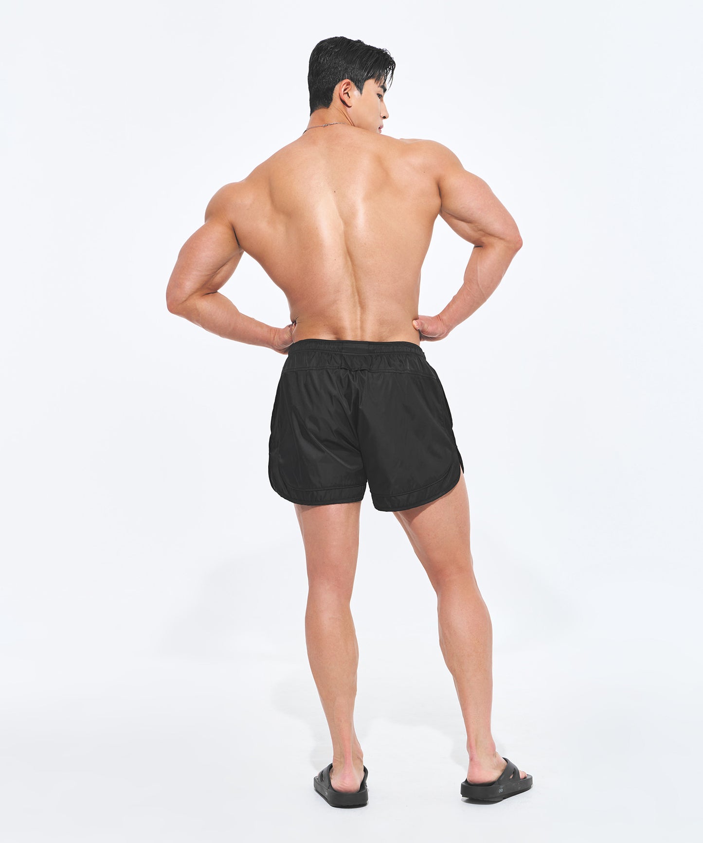 SYMBOL B PIPING WATER SHORTS [BLACK]