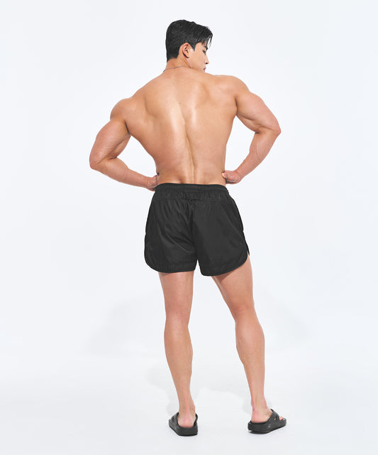 SYMBOL B PIPING WATER SHORTS [BLACK]