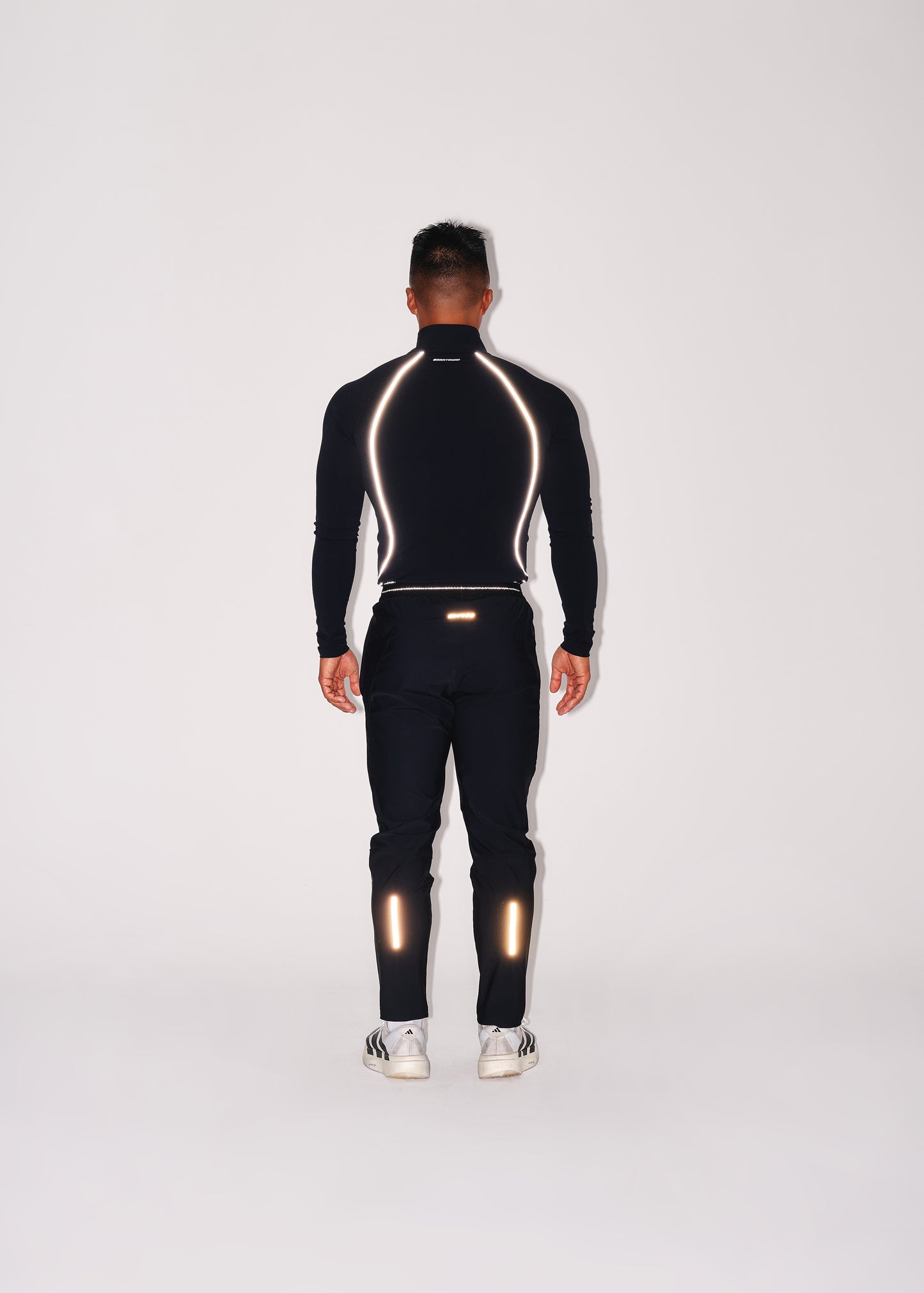BRN SILVER LINE HALF ZIP UP LONG SLEEVE [BLACK]