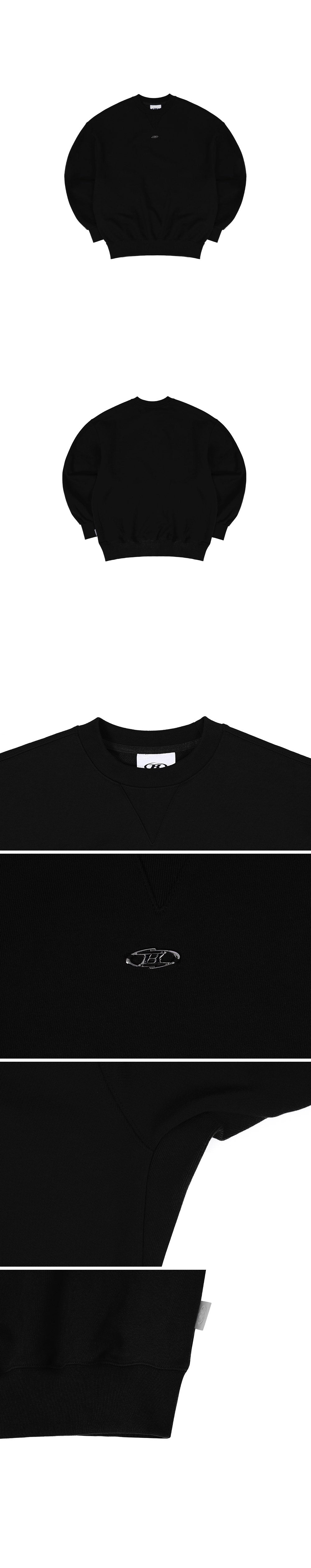 B PENDANT SWEATSHIRTS [BLACK]