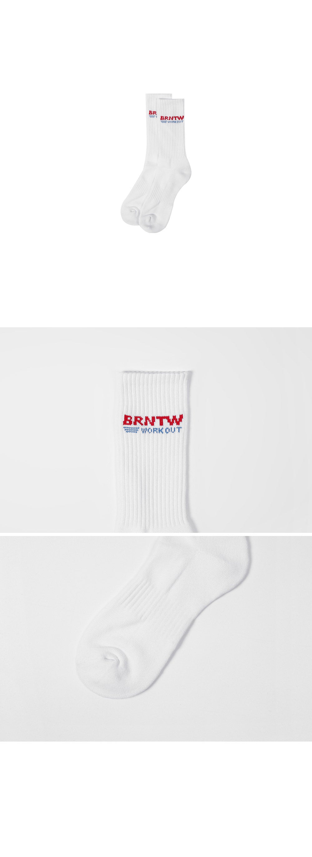 WORKOUT LOGO SOCKS [WHITE]