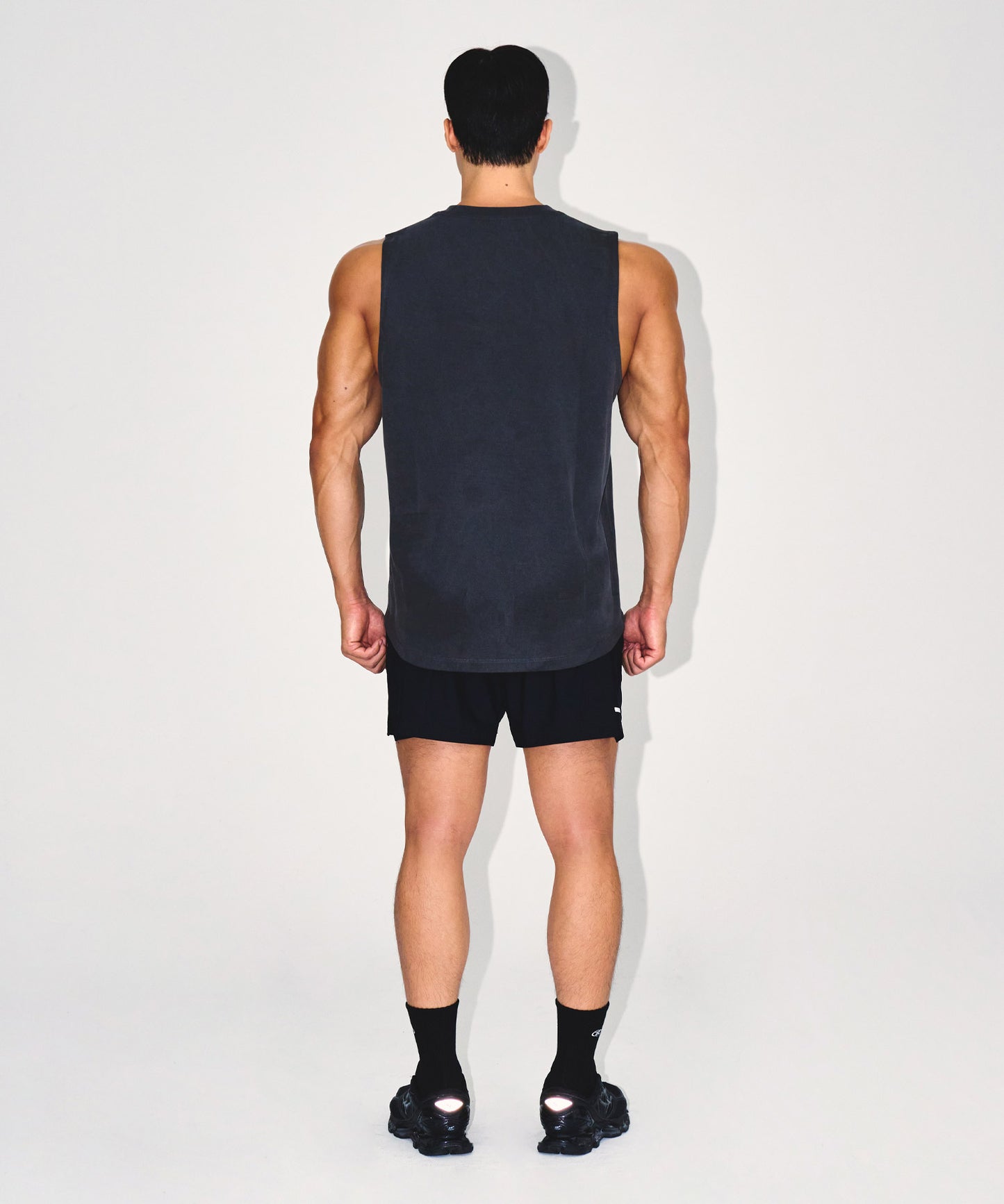 SILVER B PIGMENT DYING SLEEVELESS [CHARCOAL]