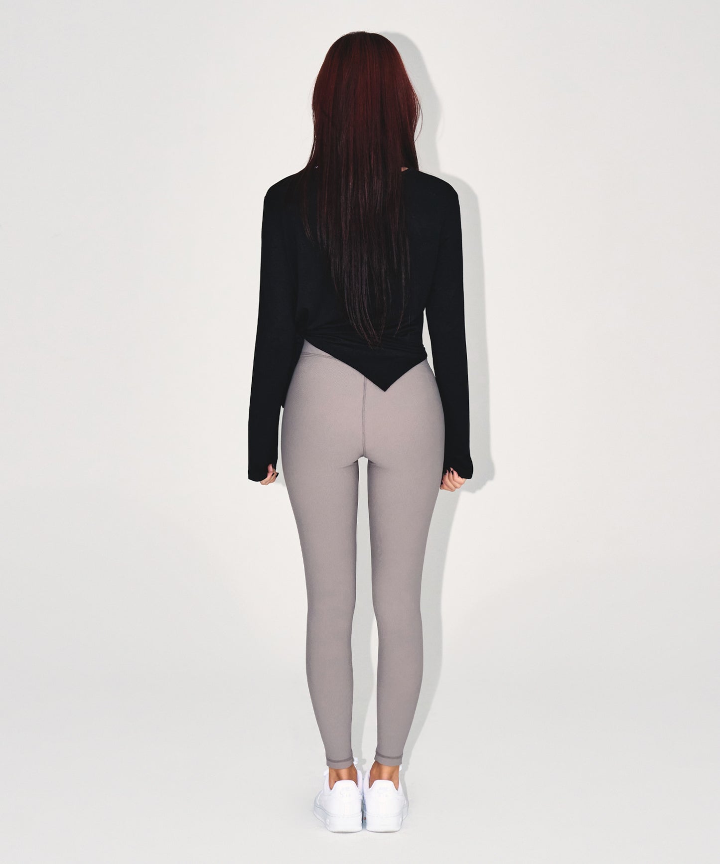 W MODAL TIE LONG SLEEVE [BLACK]