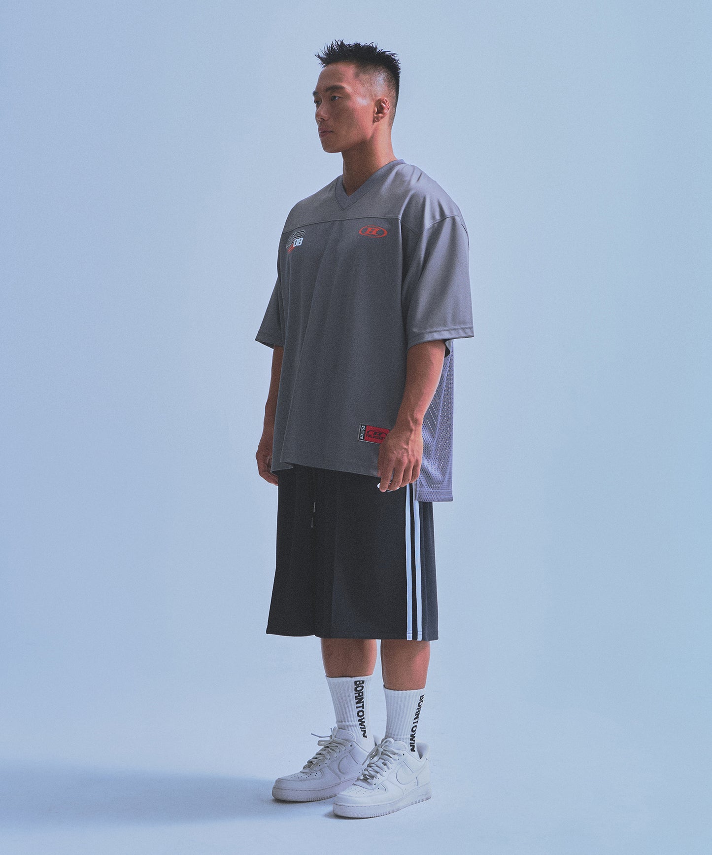 08 RUGBY JERSEY T-SHIRTS [CHARCOAL]