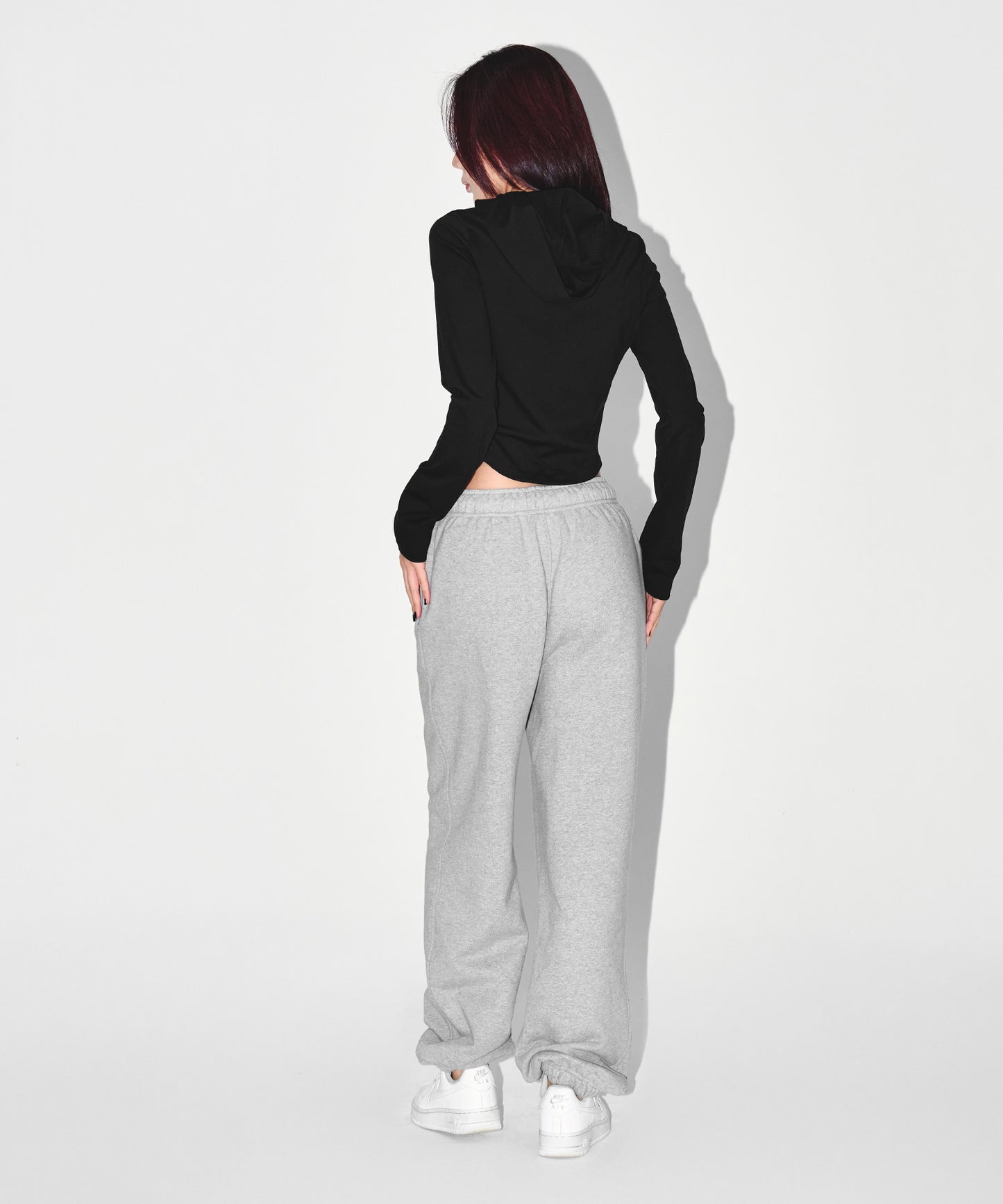 W SEMI WIDE SWEAT JOGGER PANTS [MELANGE GREY]