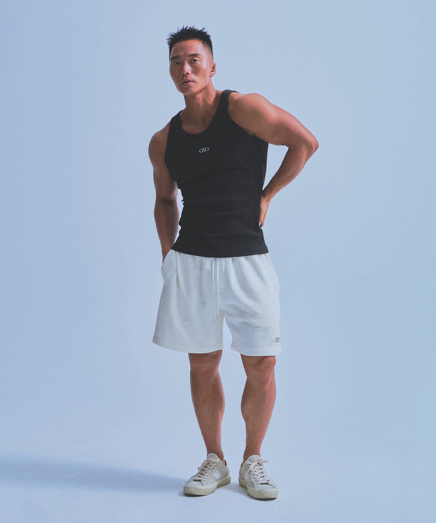 B PENDANT SLICE SLEEVELESS [BLACK]