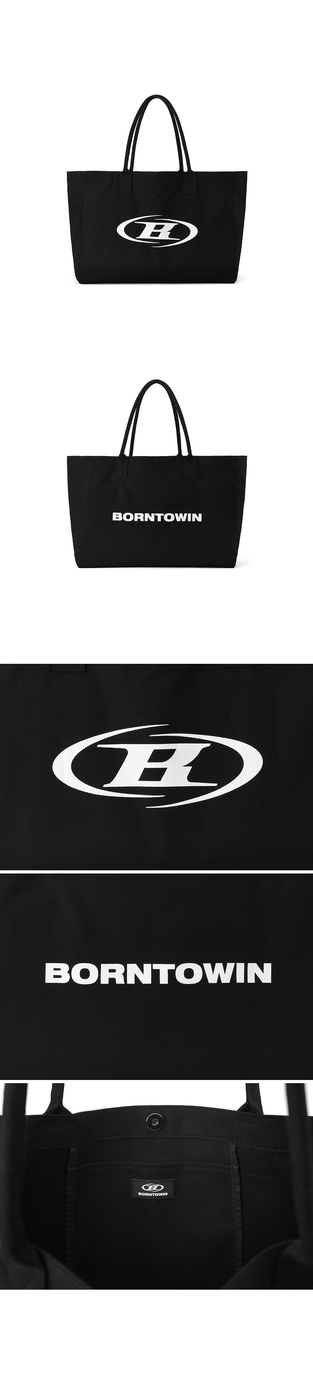 SYMBOL B LOGO SHOPPER BAG [BLACK]