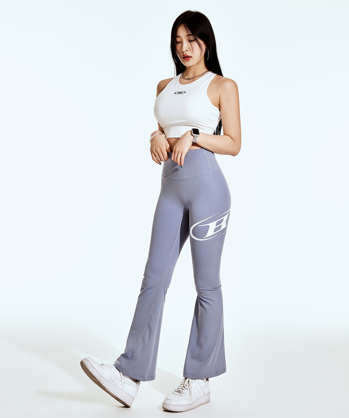 BOOTS CUT LEGGINGS SHORT VER [BLUE]