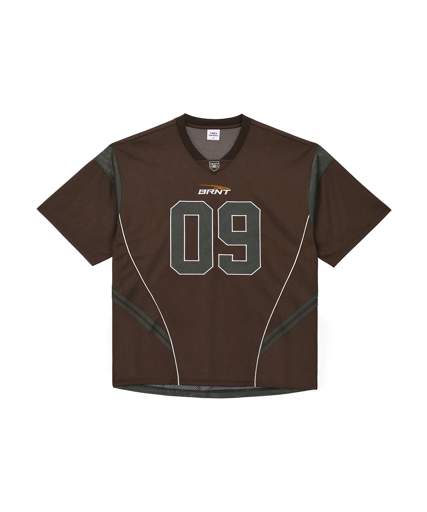 09 APPLIQUE RUGBY JERSEY T-SHIRTS [BROWN]