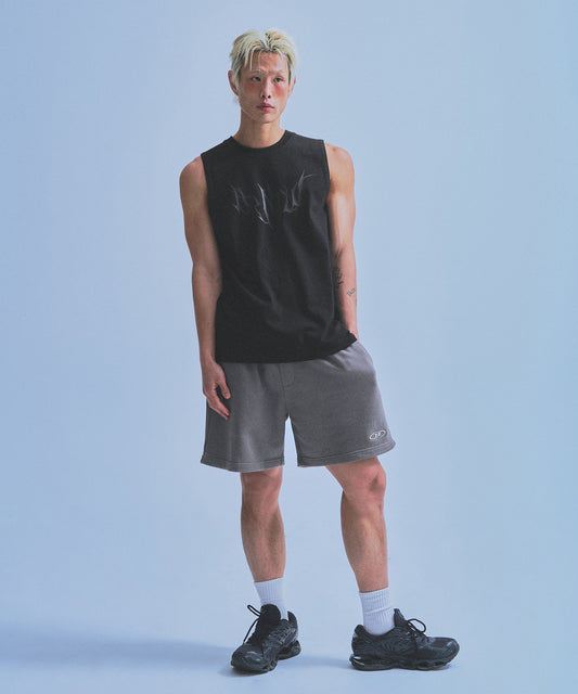 CHROME B HALF PANTS_SHORT VER [CHARCOAL]