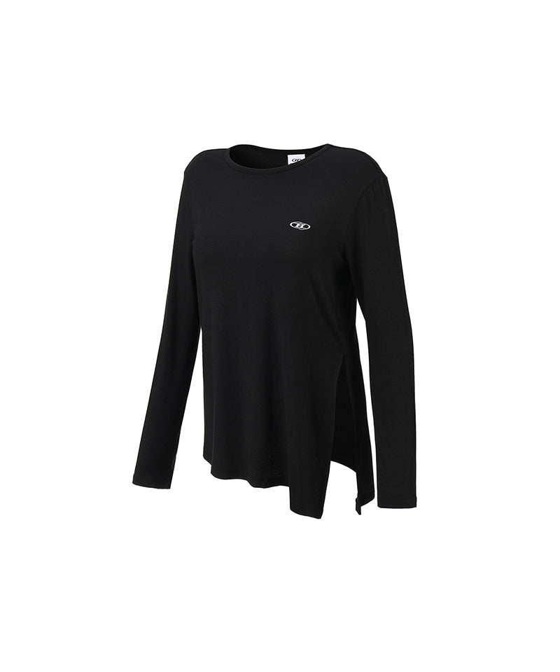 W MODAL TIE LONG SLEEVE [BLACK]