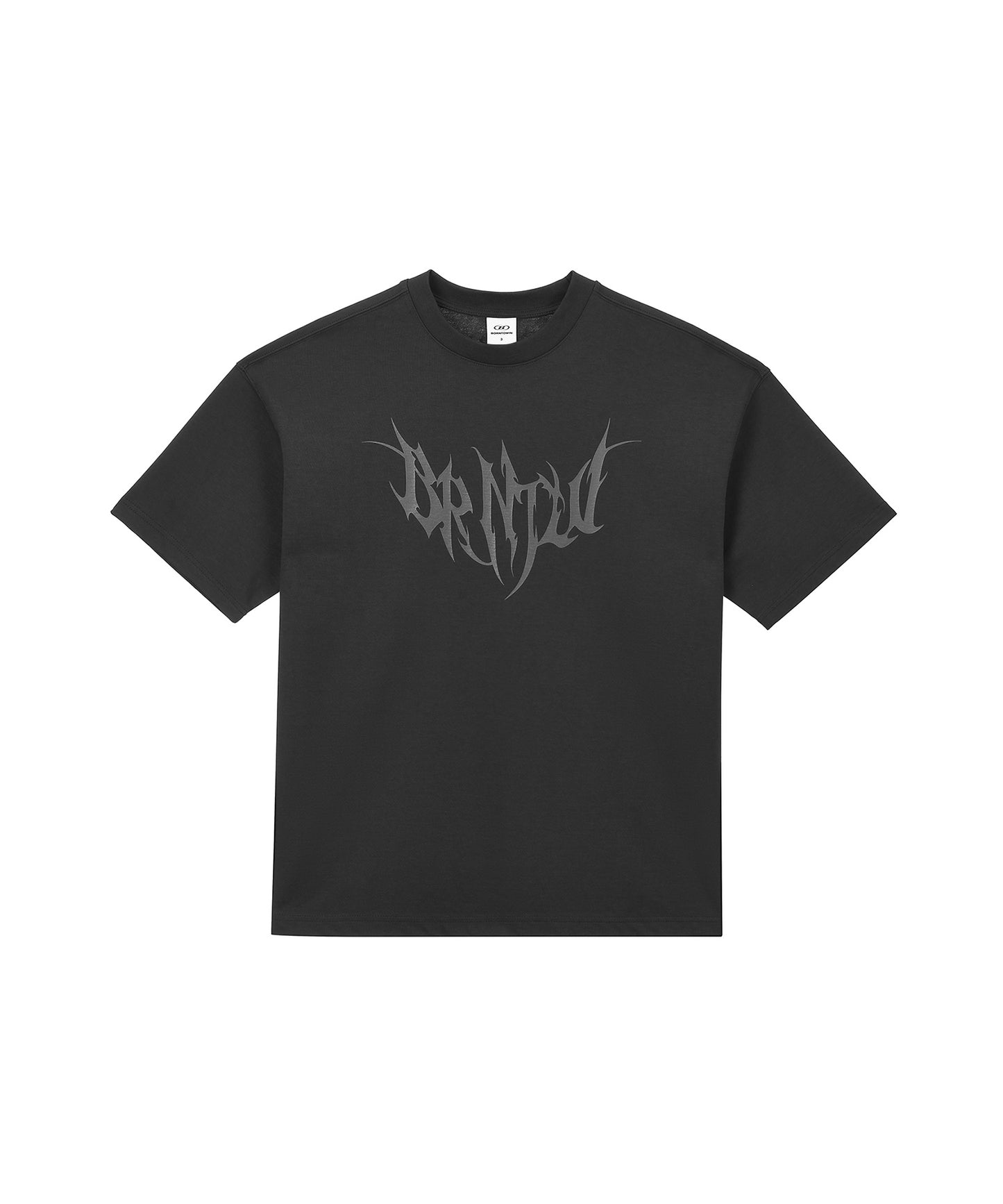 TRIBAL SEMI OVER FIT T-SHIRTS [CHARCOAL]