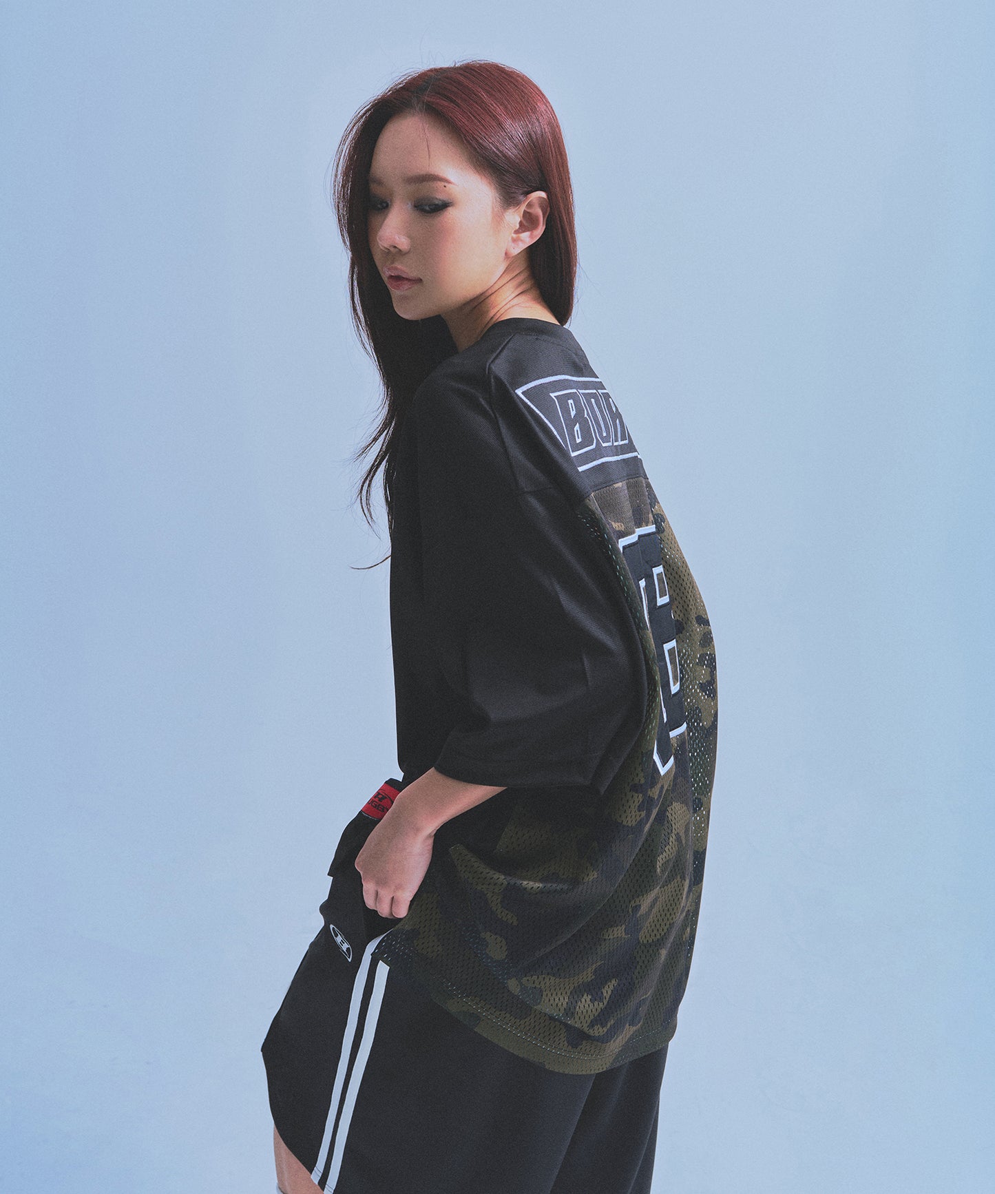 IN STOCK* 08 RUGBY JERSEY T-SHIRTS [BLACK CAMO]