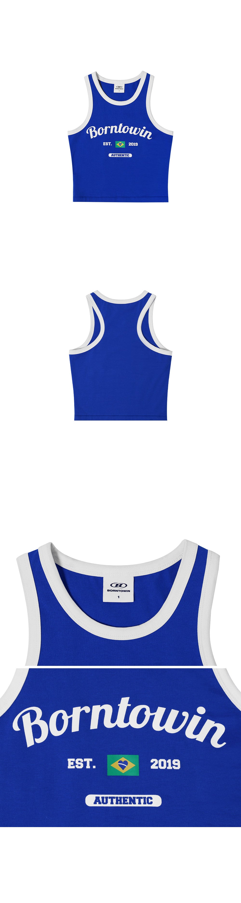 COLOR MIX LOGO TANK TOP [BLUE]