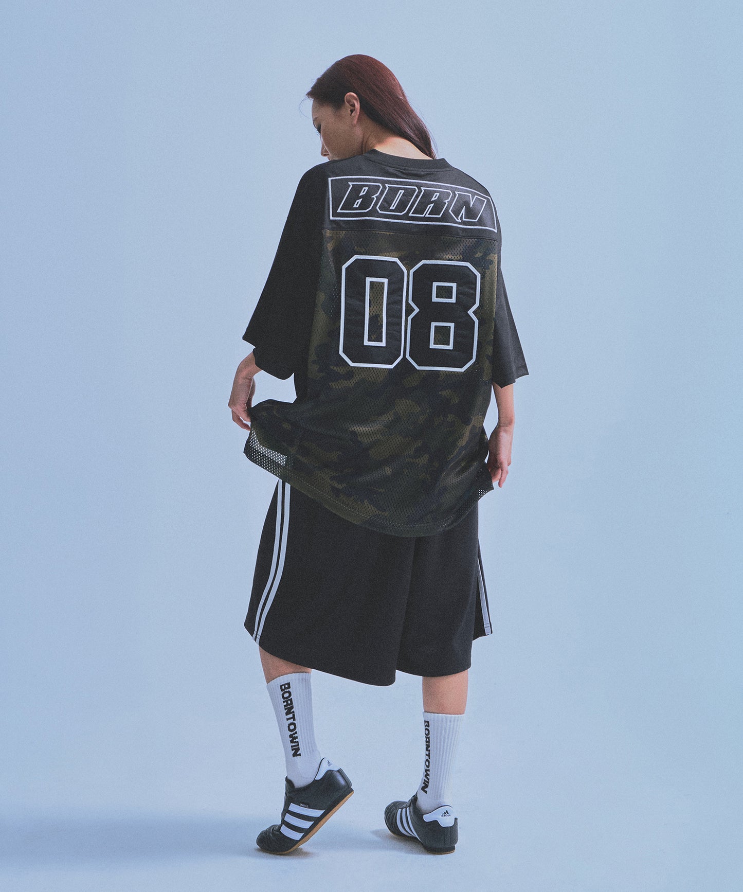 IN STOCK* 08 RUGBY JERSEY T-SHIRTS [BLACK CAMO]