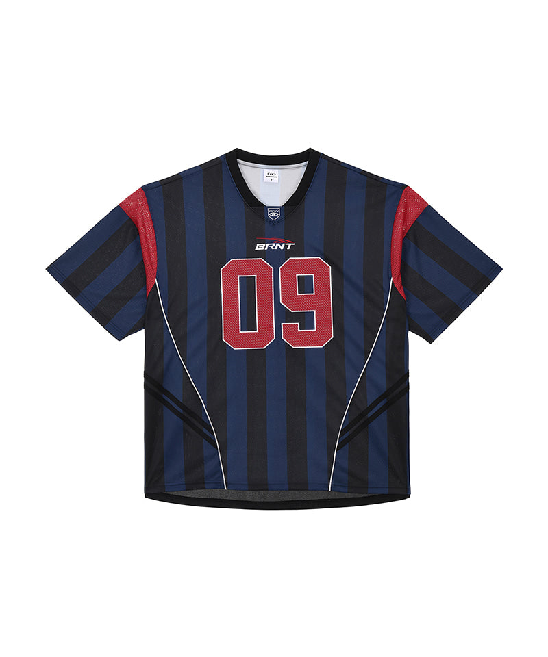 09 APPLIQUE RUGBY JERSEY T-SHIRTS [BLUE]