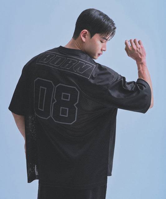 08 RUGBY JERSEY T-SHIRTS [BLACK]
