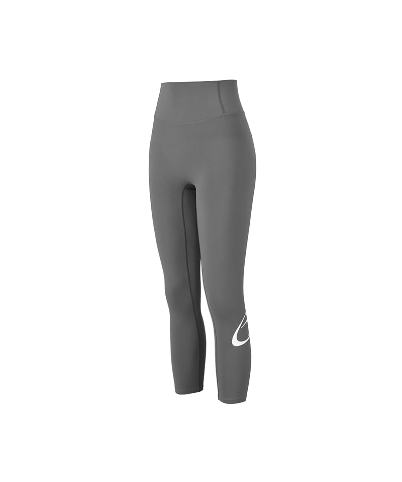 W SYMBOL B FLEECE LONG LEGGINGS [CHARCOAL]