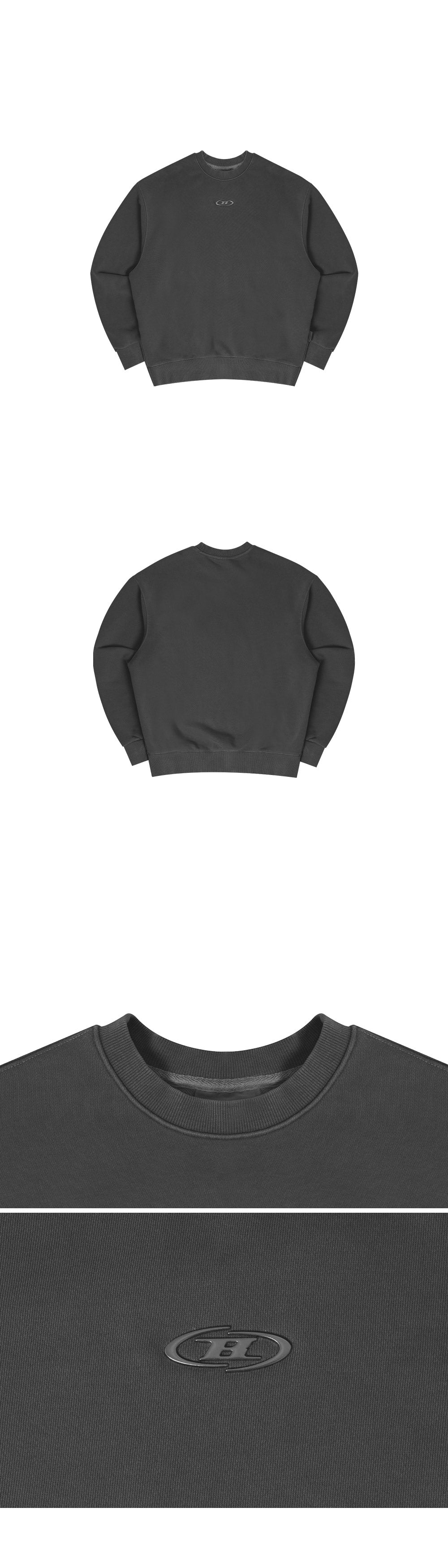 CHROME B PIGMENT SWEATSHIRTS [CHARCOAL]