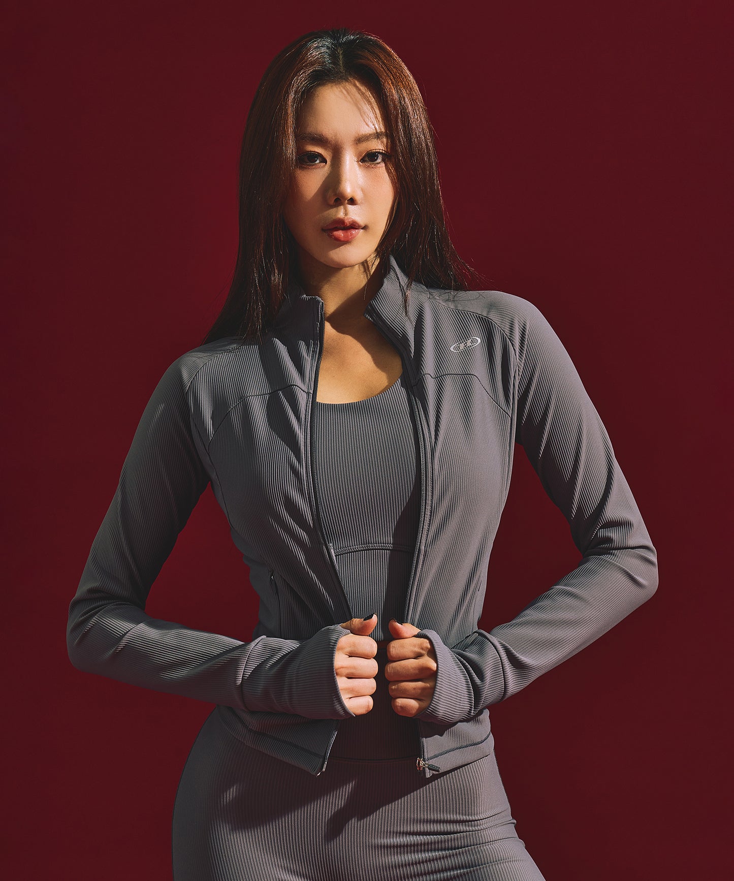W B-FLEX FULL ZIP UP JACKET [CHARCOAL]