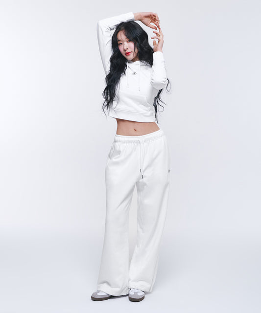 W B PENDANT COTTON SWEAT PANTS [WHITE]