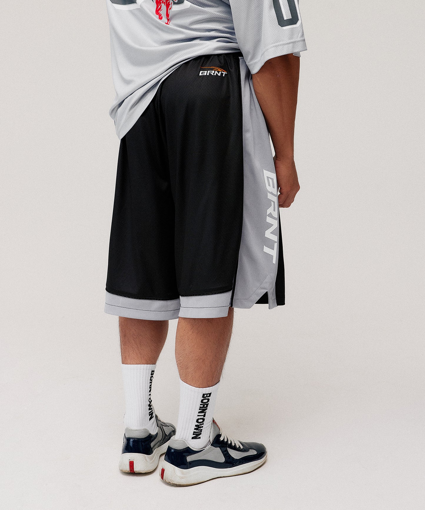 [4/7 Sale] MESH FOOTBALL JERSEY BERMUDA PANTS [BLACK]