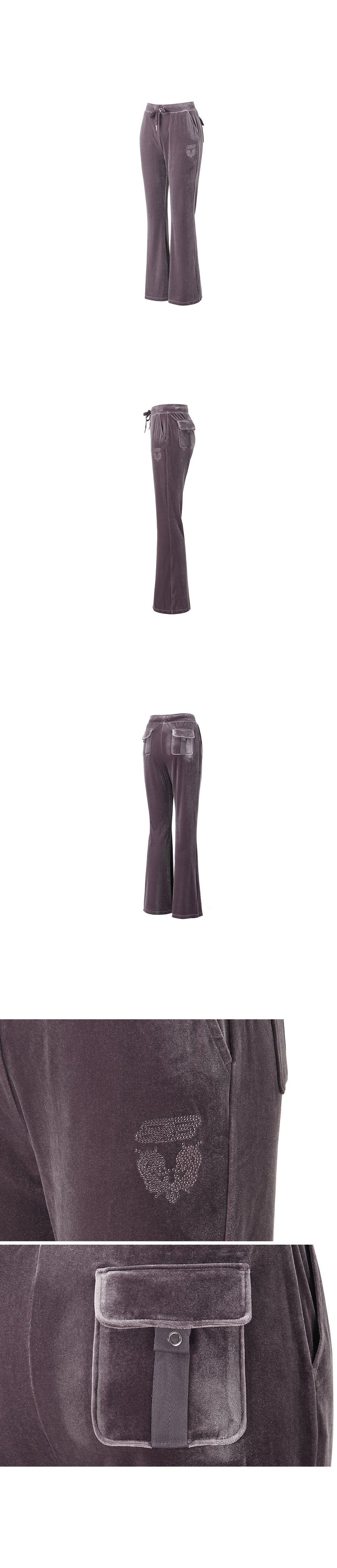 W DOUBLE B VELVET BOOTS CUT PANTS [ASH PURPLE]