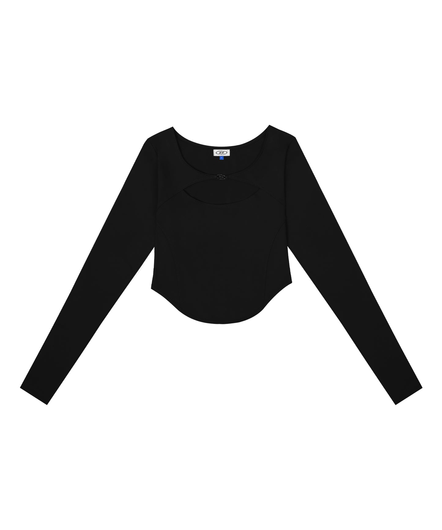 B-BUCKLE CUTOUT LONG SLEEVE [BLACK]